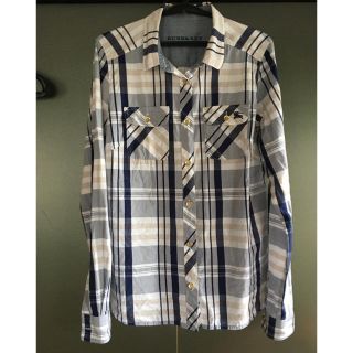 バーバリー(BURBERRY)のバーバリーブルーレーベル♡青チェックシャツ36(シャツ/ブラウス(長袖/七分))