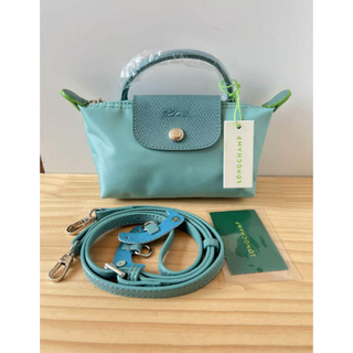 ロンシャン(LONGCHAMP)のロンシャン　トート ショルダーバッグ プリアージュ　XS ミニバッグ　薄ブルー(ショルダーバッグ)