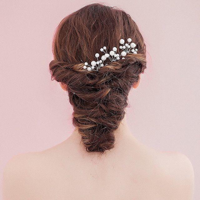 パールピン３本セット [H1h] レディースのヘアアクセサリー(ヘアピン)の商品写真