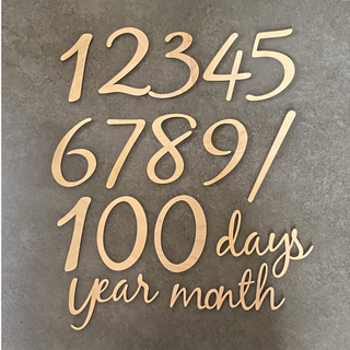 マンスリーフォト用 木製（1〜12ヶ月・100days・1/2yearなど）