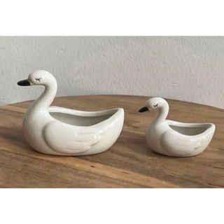 【新品】スワンの小物入れ(大・小)