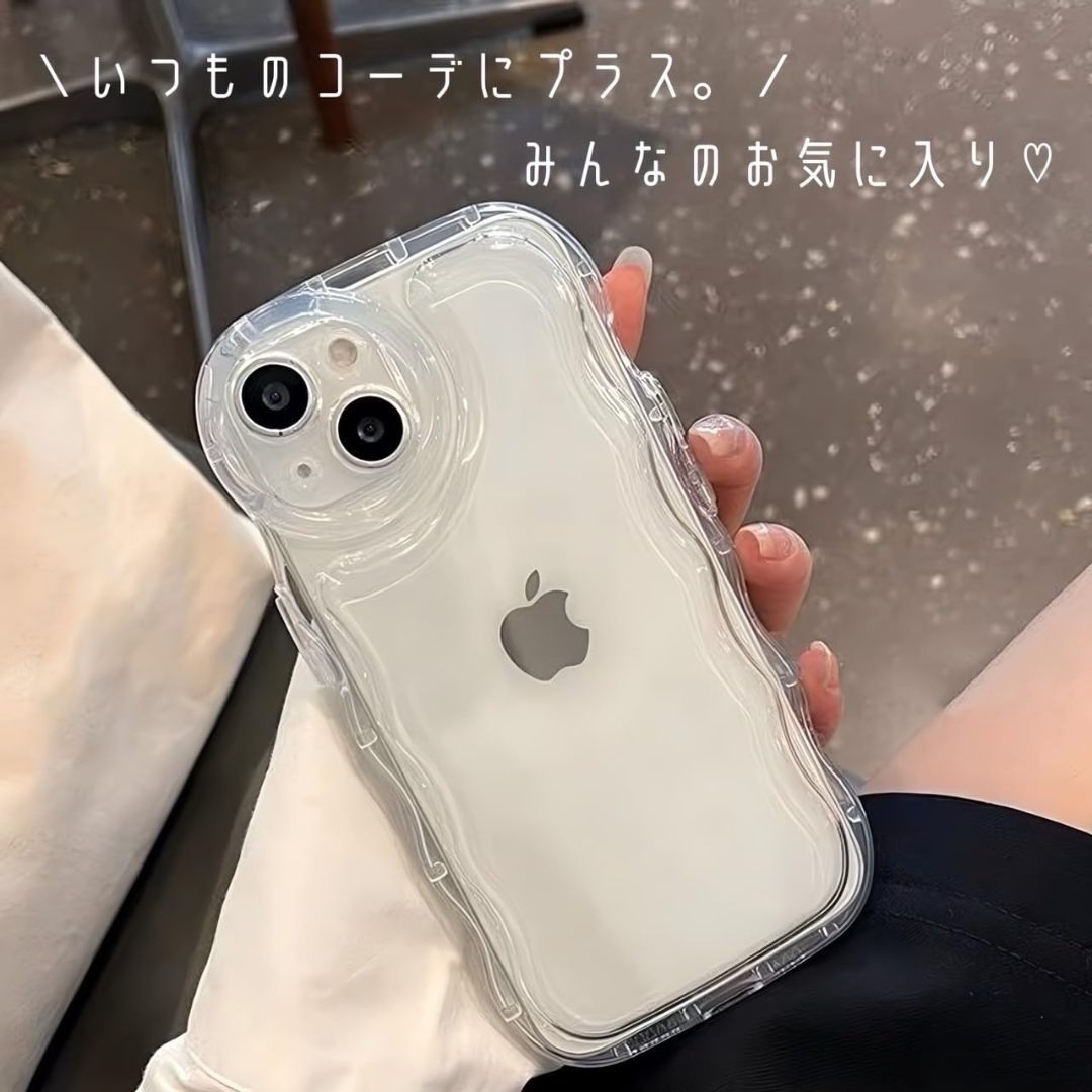 【特価商品】saymi's クリア ウェーブ おしゃれ 韓国 iPhone11  スマホ/家電/カメラのスマホアクセサリー(その他)の商品写真