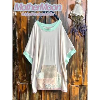 即日発送★ハンドメイド★お腹パッチポケットの薄手Tee(Tシャツ(半袖/袖なし))