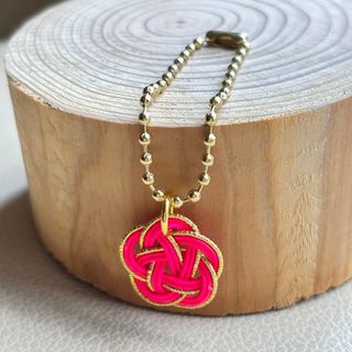 水引 梅結び チェーンホルダー バッグチャーム 和風アクセサリー　(チャーム)
