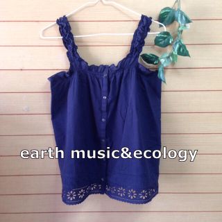 アースミュージックアンドエコロジー(earth music & ecology)のネイビー キャミソール(キャミソール)