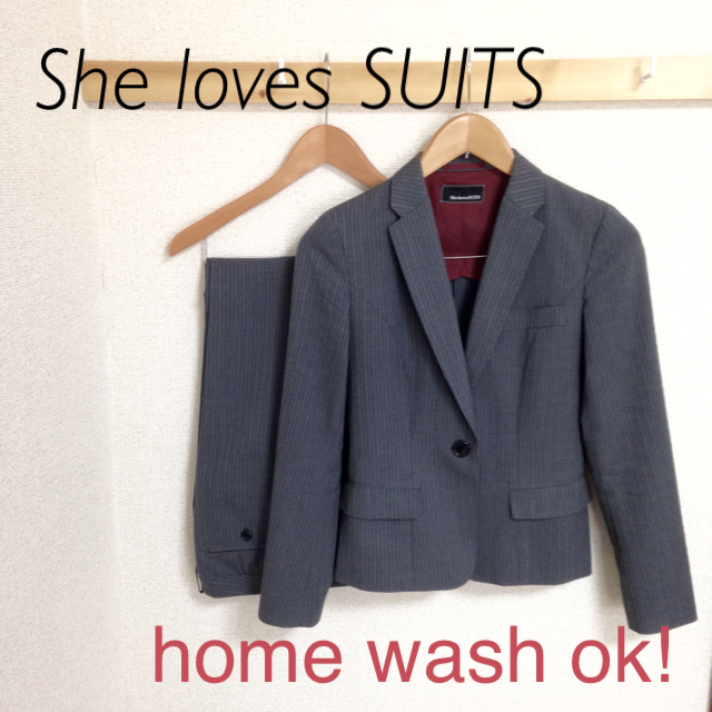 美品＊ she loves suits 軽量 洗えるスーツ ＊ 小さいサイズ