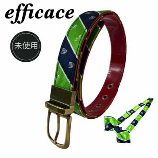エフィカス efficace ゴルフ ベルト リバーシブル 同柄蝶ネクタイ付き
