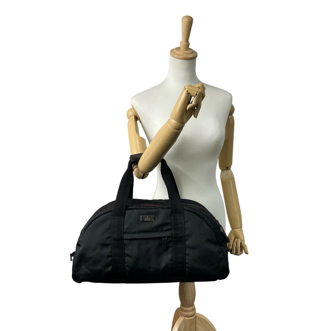 【希少 美品】GUCCI  ボストンバッグ 旅行 黒 カデナ付 ナイロン GG柄 GUCCI - 極美品 GUCCI グッチ ボストンバッグ 2WAY ハンドバッグ