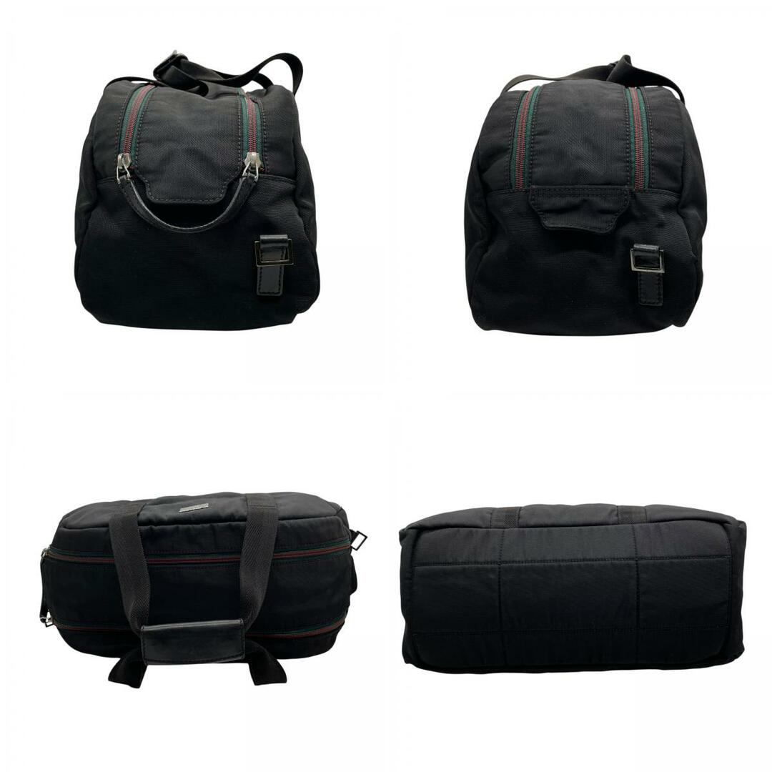 【希少 美品】GUCCI  ボストンバッグ 旅行 黒 カデナ付 ナイロン GG柄 GUCCI - 極美品 GUCCI グッチ ボストンバッグ 2WAY ハンドバッグ