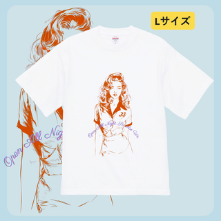 n735【新品未使用】プリント Tシャツ ガールズデザイン メンズ Lサイズ(Tシャツ/カットソー(半袖/袖なし))