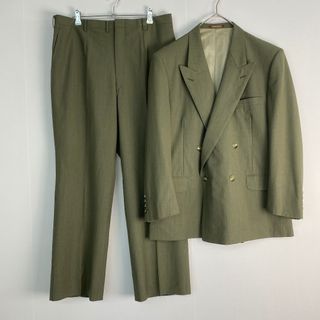 ジバンシィ(GIVENCHY)のジバンシィ　スーツ セットアップ　ダブルジャケット ウール グリーン(セットアップ)