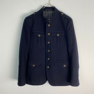 バーバリーブラックレーベル(BURBERRY BLACK LABEL)のバーバリーブラックレーベル　ブルゾン　ミリタリージャケット ウール混 ネイビー (ブルゾン)