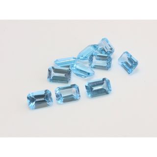 スイスブルートパーズ4x6mmオクタゴン10ピース6.88ct