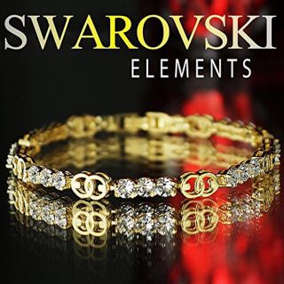 スワロフスキー(SWAROVSKI)の【SWAROVSKI ELEMENTS】ラグジュアリーブレスレット イエローGD(ブレスレット/バングル)