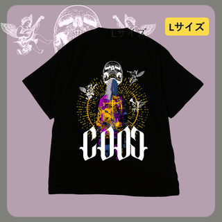 n753【新品未使用】Tシャツ オリジナルプリント 天使 ドクロ メンズ