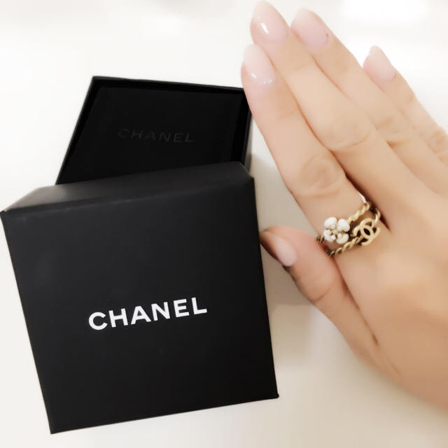 CHANEL カメリア 2連リング