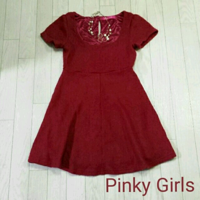 PinkyGirls(ピンキーガールズ)の◆専用◆ニットフレアワンピース＊半袖＊ピンキーガールズ レディースのワンピース(ミニワンピース)の商品写真