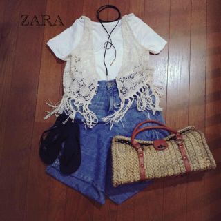 ザラ(ZARA)のZARA クロシェボヘミアンベスト(ベスト/ジレ)