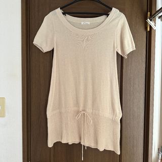 ベルメゾン(ベルメゾン)の【美品】ベルメゾン 半袖トップス チュニック ホワイト 白(チュニック)
