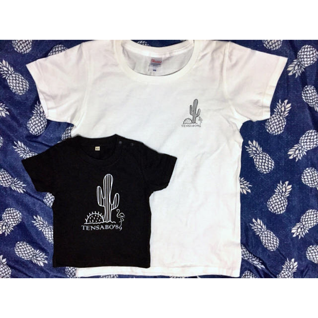 サボテン オリジナル Tシャツ アイロンシート キッズ/ベビー/マタニティのベビー服(~85cm)(Ｔシャツ)の商品写真