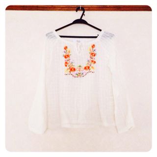 アナザーエディション(ANOTHER EDITION)のガーゼ♡カラフルフラワー♡チュニック(カットソー(長袖/七分))