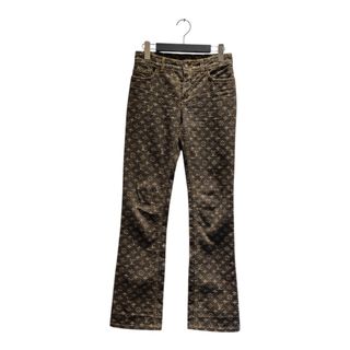 　ルイ・ヴィトン LOUIS VUITTON モノグラム総柄デニムパンツ WHPA10CF7 ブラウン コットン レディース デニムパンツ