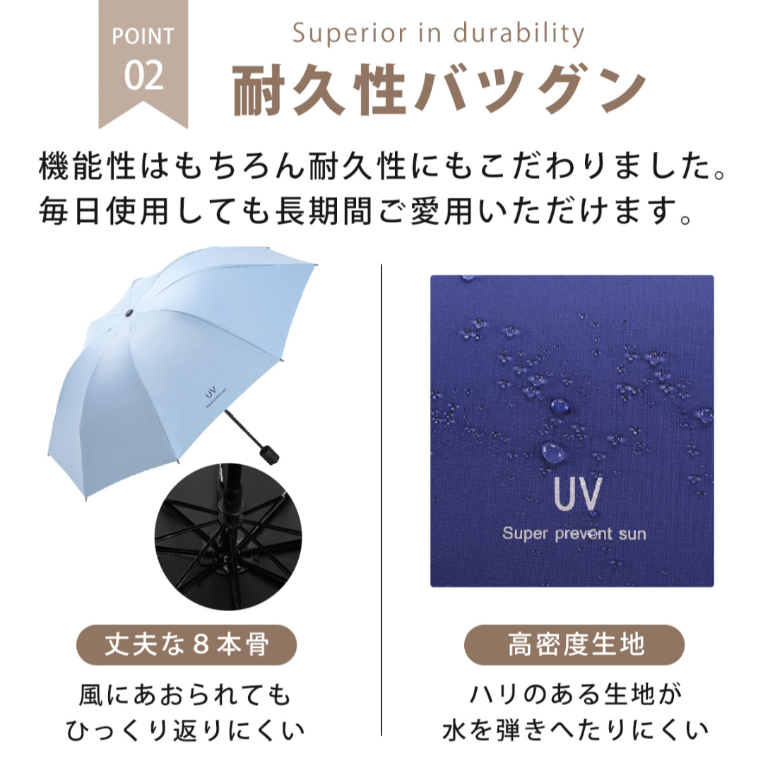 折りたたみ 傘 自動開閉 晴雨兼用 軽量 日傘 コンパクト 遮光 ワインレッド レディースのファッション小物(傘)の商品写真