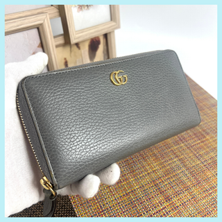 グッチ(GUCCI)の✨美品✨GUCCI グッチ GGマーモント ラウンドファスナー 長財布 レザー(財布)