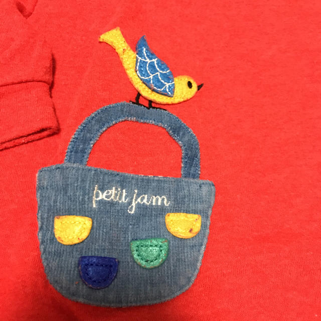 Petit jam(プチジャム)のtiara様専用☆petitjam☆小鳥さん×ストライプワンピース キッズ/ベビー/マタニティのキッズ服女の子用(90cm~)(ワンピース)の商品写真