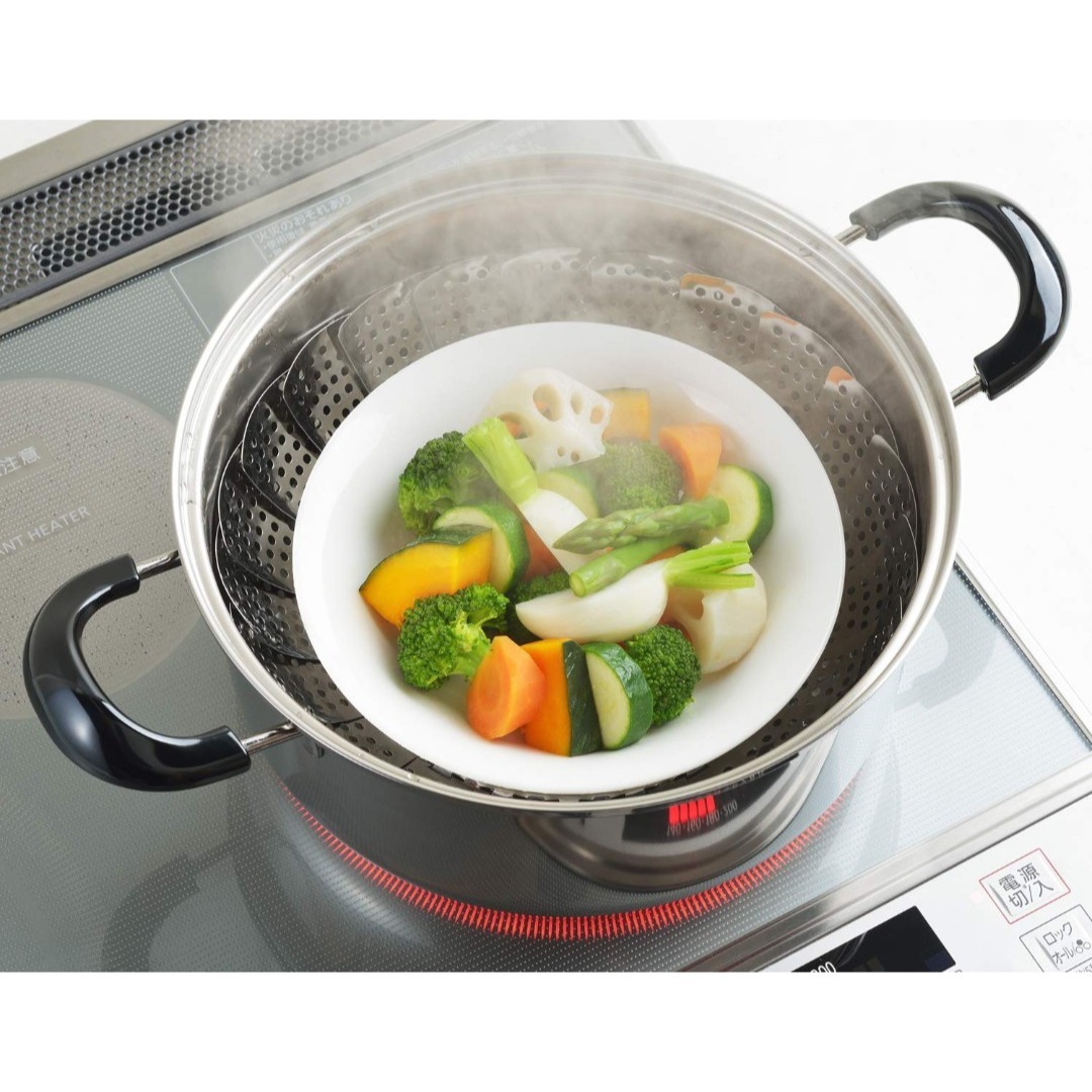 【特価商品】ヨシカワ 蒸し器 鍋用 18~28cm鍋対応 蒸しプレート 日本製  インテリア/住まい/日用品のキッチン/食器(調理道具/製菓道具)の商品写真