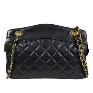 シャネル(CHANEL)のシャネル マトラッセ ショルダーバッグ ラムスキン ブラック レディース CHANEL  中古(ショルダーバッグ)