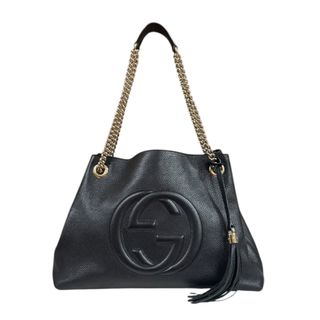 グッチ ソーホー ショルダーバッグ レザー 536196 ブラック レディース GUCCI 中古