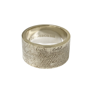 Tiffany & Co. - 542802-6 TIFFANY＆Co./ティファニー シルバー 925 ノーツ リング ワイド 約10号 メンズ アクセサリー 廃盤品 指輪