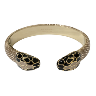 ブルガリ(BVLGARI)の451006-6 BVLGARI/ブルガリ セルペンティ フォーエバー レザーブレスレット バングル ゴールドプレート イタリア製 箱/保存袋/ケアカード付き (ブレスレット/バングル)