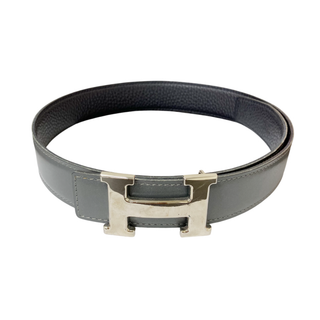 エルメス(HERMES)の540303-6 HERMES/エルメス コンスタンス レザーベルト グレー×ネイビー系 SIZE 70 ファッション 小物 箱付き(ベルト)