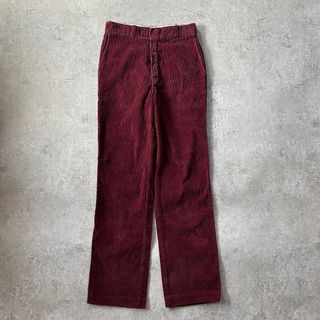 ディッキーズ(Dickies)の80s ディッキーズ コーデュロイパンツ USA製 バーガンディー チビタグ(デニム/ジーンズ)