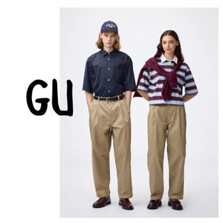 ジーユー(GU)のGU ジーユー チノキャロットパンツ ベージュ L ユニクロ(チノパン)