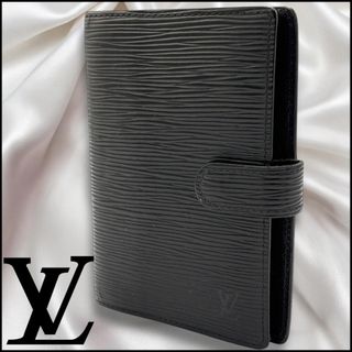 【美品】ルイヴィトン 手帳カバー アジェンダ PM エピ 6穴 レザー 黒