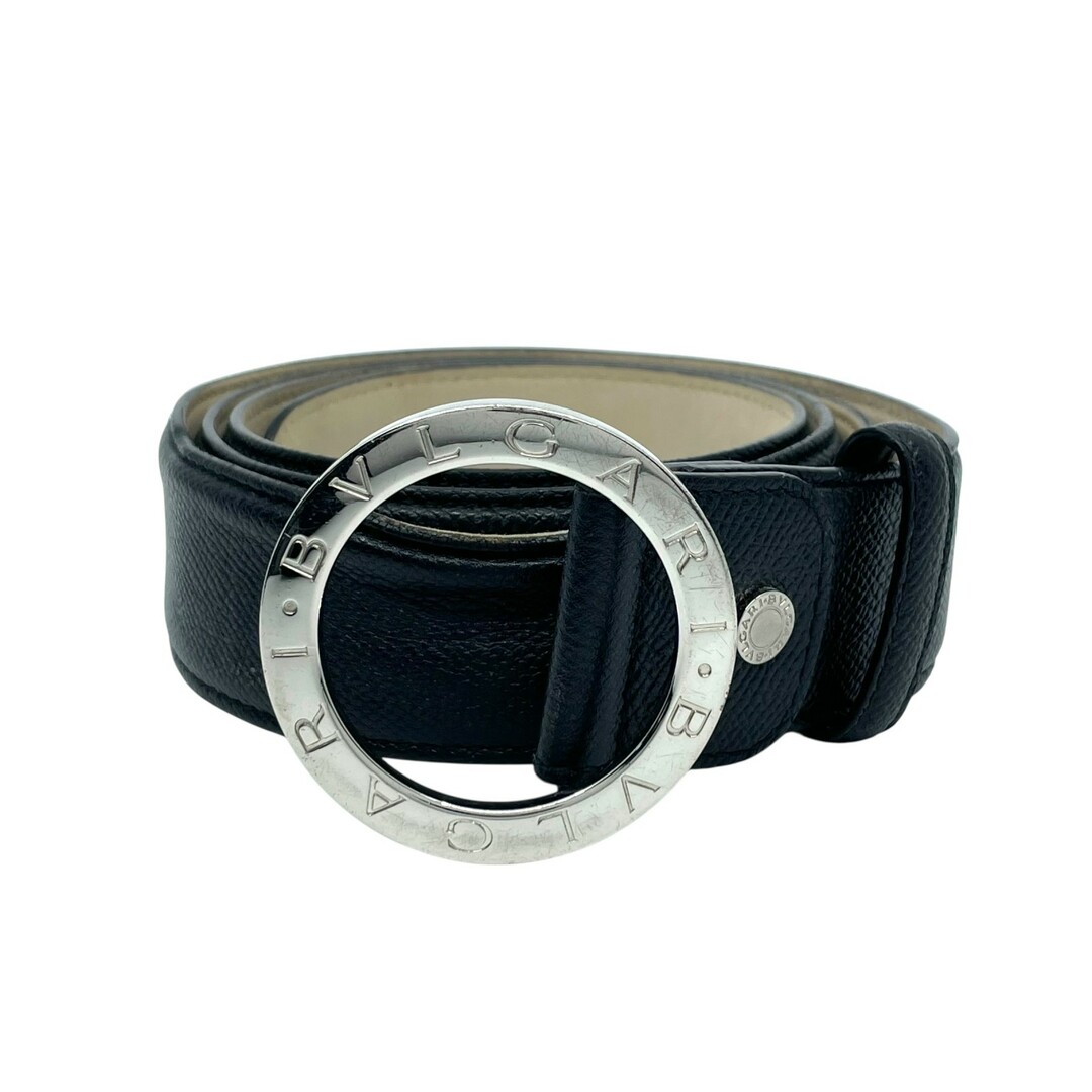 BVLGARI ブルガリ ベルト メンズ 本革 レザー ブラック 黒