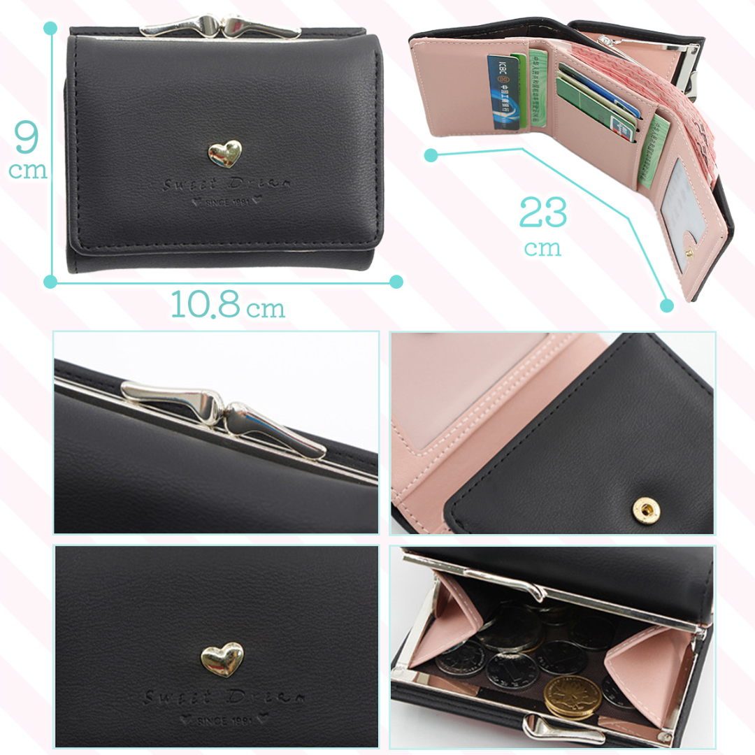 【新品未使用】ANTEPRIMA ピンク 三つ折り財布　がま口 三つ折り ミニ財布 ピンク 新品 レディース がま口 レザー