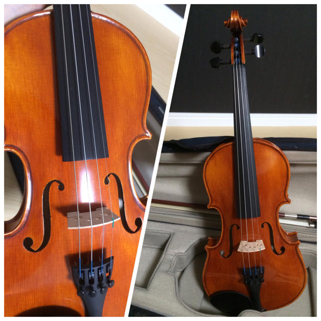 スズキ(スズキ)の値下げ中！スズキバイオリン1／2新品同様フルセット2016製アウトフィット230 楽器の弦楽器(ヴァイオリン)の商品写真