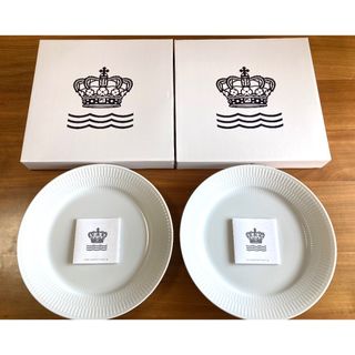 ロイヤルコペンハーゲン ホワイトフルーテッド27cmプレート x 2枚（未使用）