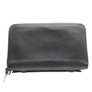 ディオールオム(DIOR HOMME)のDIOR HOMME ディオール オム オーガナイザー 財布 長財布 トラベルポーチ セカンドバッグ クラッチバッグ シンプル シック 四角 スクエア おしゃれ 機能的 上品 上質 ワンポイント ブラック シルバー レザー  メンズ 【中古 B品】☆送料無料☆ 当店通常価格77000円(長財布)