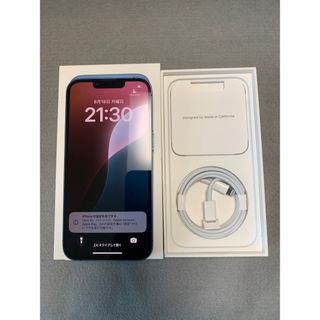 超美品　Appleストア版　SIMフリー　iPhone13 128GB ブルー色