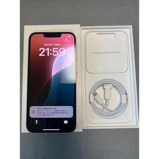 美品　Appleストア版　SIMフリー　iPhone13 256GB ホワイト色