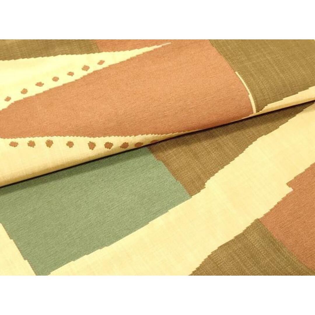 平和屋着物●名門木屋太 今河織物 六通柄袋帯 抽象文様 正絹 逸品 DAAV9124ob レディースの水着/浴衣(帯)の商品写真