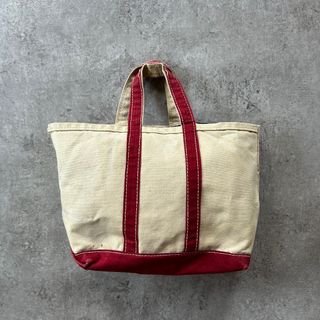 エルエルビーン(L.L.Bean)の70s エルエルビーン トートバッグ USA製 レッド M 2色タグtm(トートバッグ)