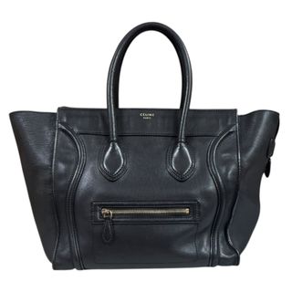 セリーヌ(CELINE)のセリーヌ ラゲージ ミニショッパー ハンドバッグ レザー ブラック レディース CELINE  中古(ハンドバッグ)