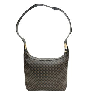 CELINE セリーヌ マカダム ショルダーバッグ MC97/2 ブラック サークルロゴ レディース ゴールド金具 ヴィンテージ ヴィンテージセリーヌ トリオンフ 人気 マカダム柄 【ブランドギャラリー心斎橋店】