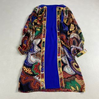 レオナール ワンピース ペイズリー シルク100 LEONARD PARIS